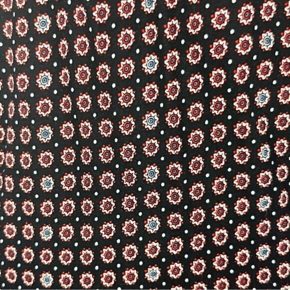BOHO style tank top a-line lightweight tunic 1 size black with red white floral - Picture 9 of 13